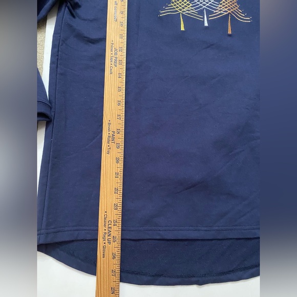 𝅺MCCC Sportswear Christmas Tree embroidery Mock  Sweatshirt Women Size L - Picture 5 of 12